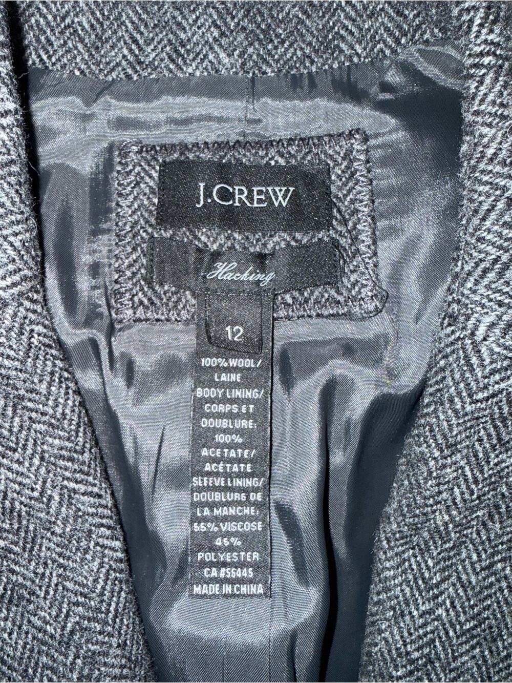 J. Crew Herringbone Wool Jacket - Picture 3 of 5
